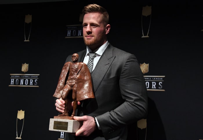 Walter Payton NFL Man of the Year winner J.J. Watt of the Texans, Feb. 3, 2018